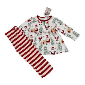 NWT Tesa Babe 3T Here Comes Santa Top & Legging Set